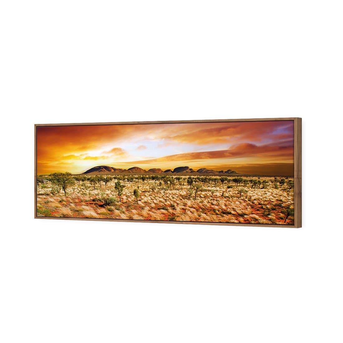 Australian Outback Sunset Canvas Art-Canvas-Wall Art Designs-60x20cm-Canvas - Natural Frame-Wall Art Designs