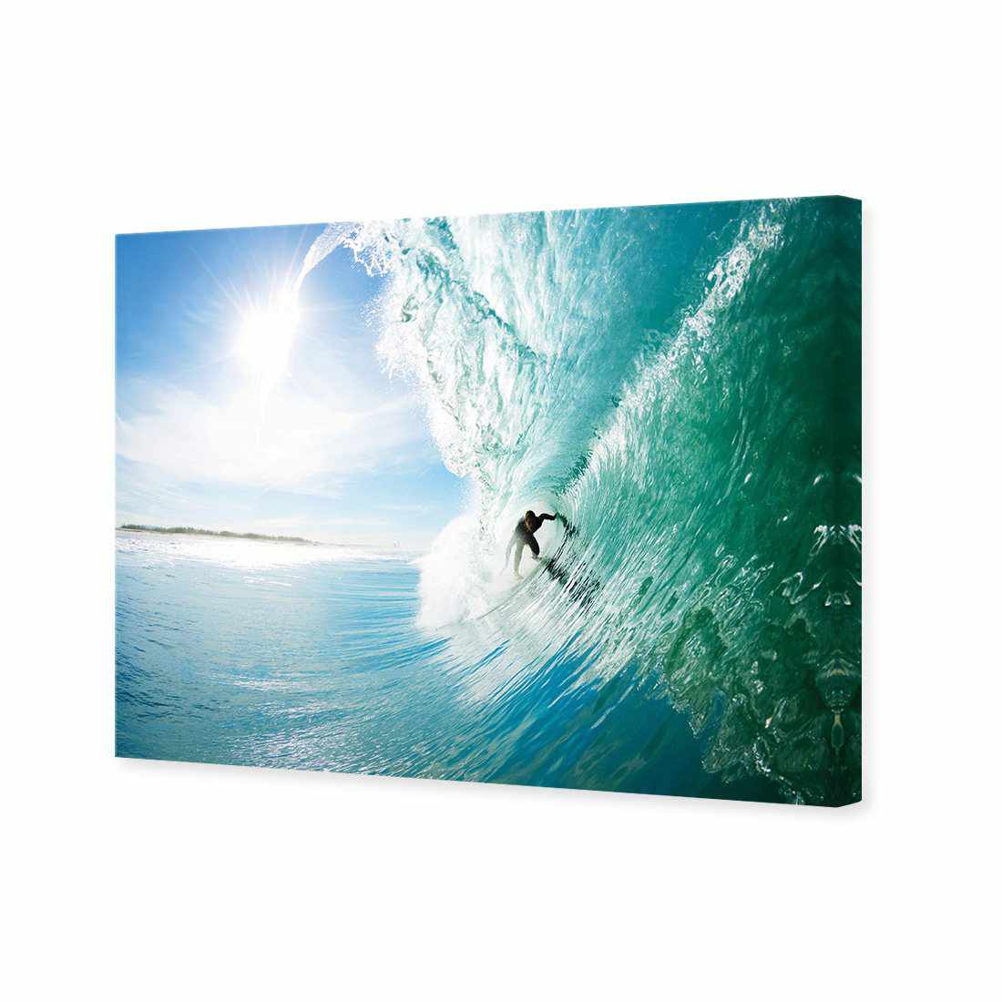 Surfer Under Wave | Classic Canvas | No Frame | Stretched Canvas
