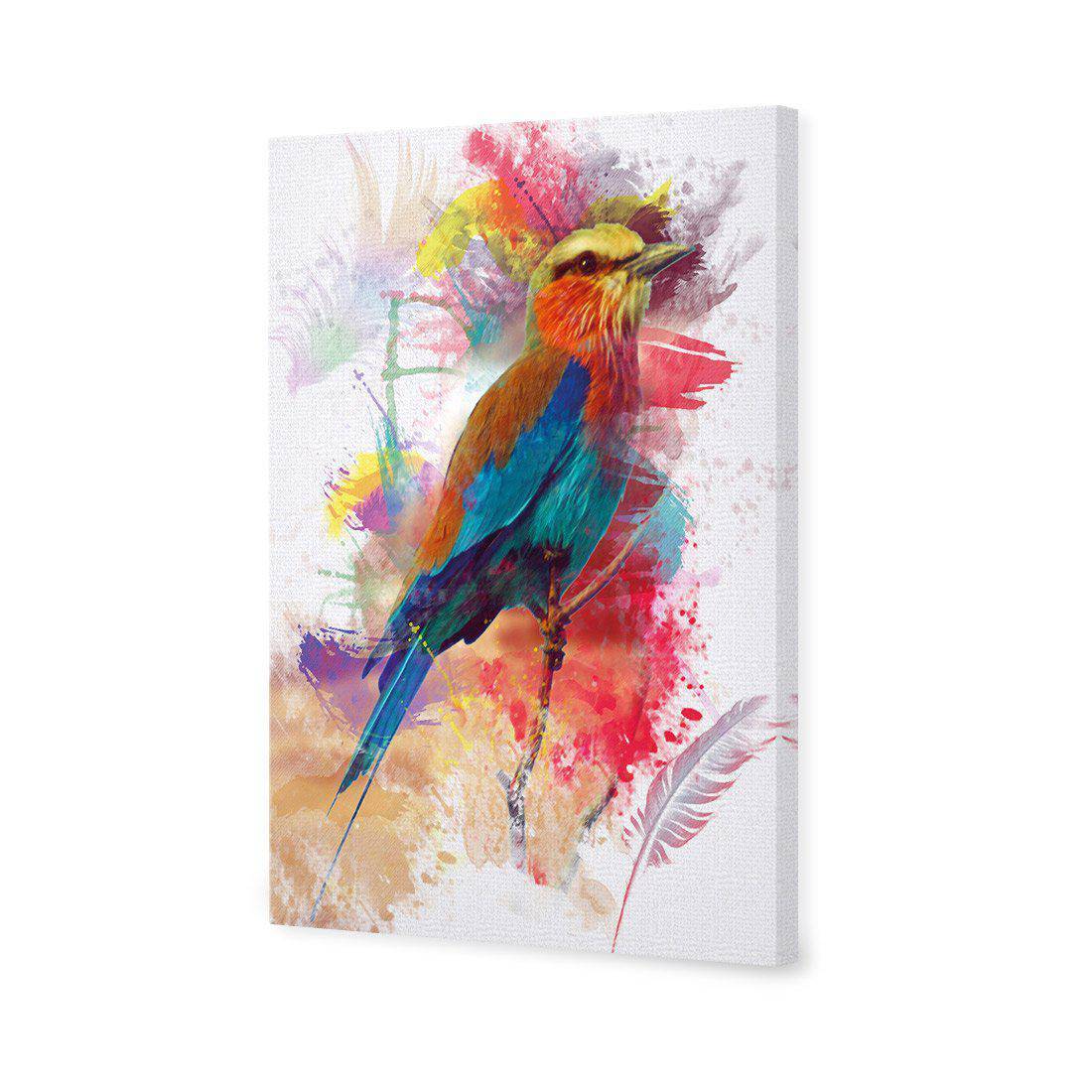Painted Bird And Feathers Canvas Art-Canvas-Wall Art Designs-45x30cm-Canvas - No Frame-Wall Art Designs