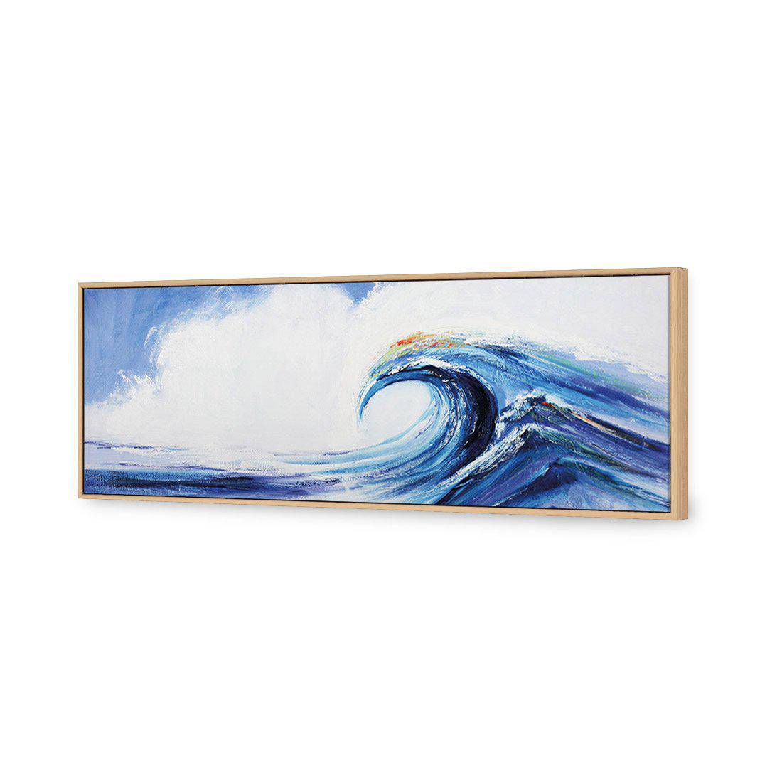 Waves Canvas Art-Canvas-Wall Art Designs-60x20cm-Canvas - Oak Frame-Wall Art Designs