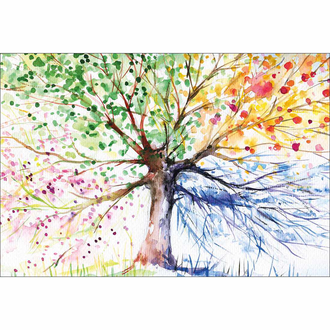 Rainbow Tree Canvas Art-Canvas-Wall Art Designs-45x30cm-Canvas - No Frame-Wall Art Designs