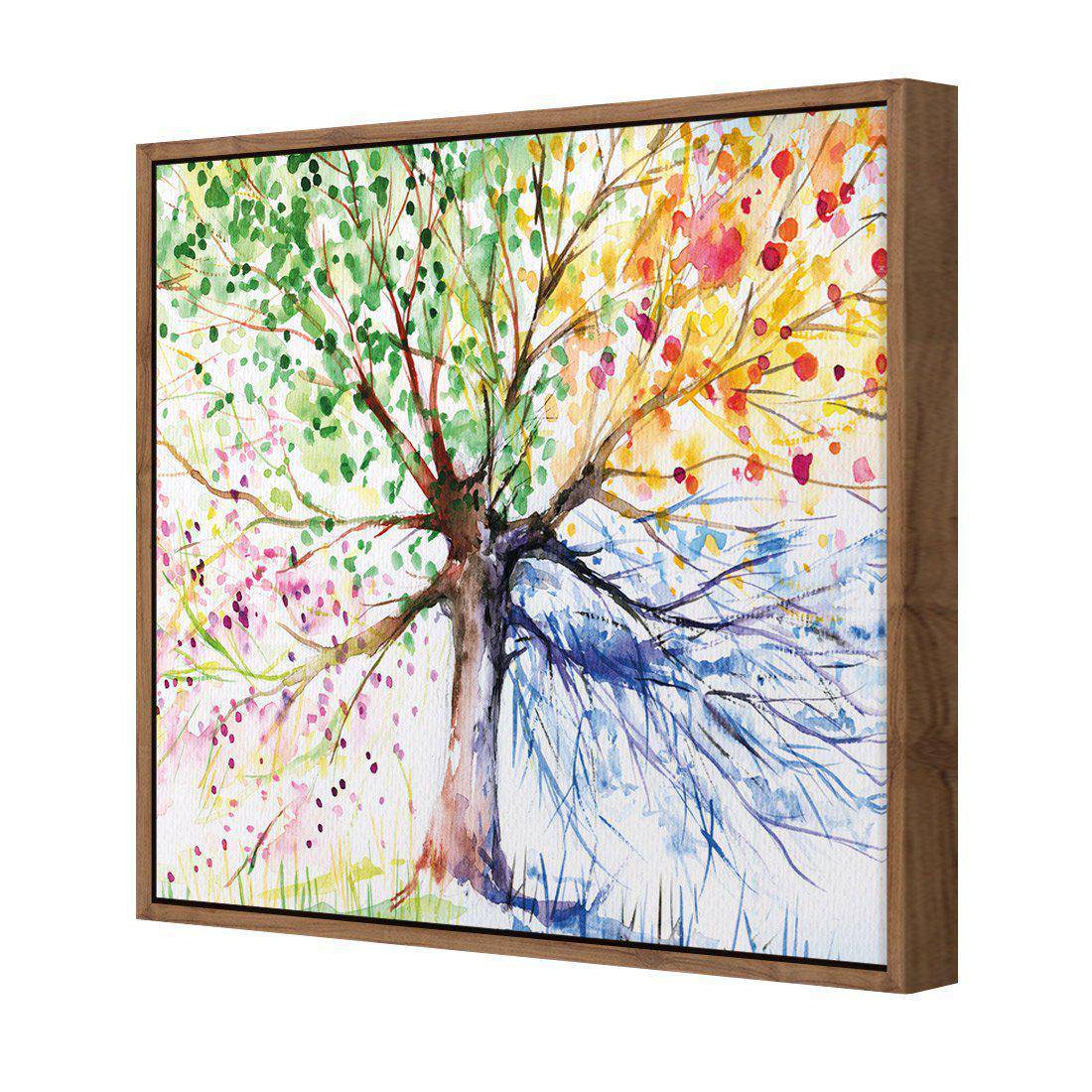 Rainbow Tree Canvas Art-Canvas-Wall Art Designs-30x30cm-Canvas - Natural Frame-Wall Art Designs