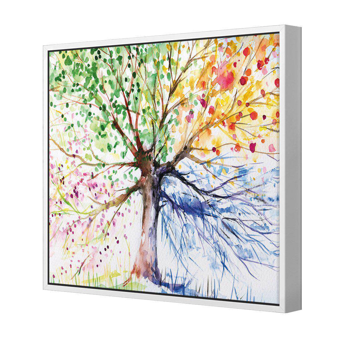 Rainbow Tree Canvas Art-Canvas-Wall Art Designs-30x30cm-Canvas - White Frame-Wall Art Designs