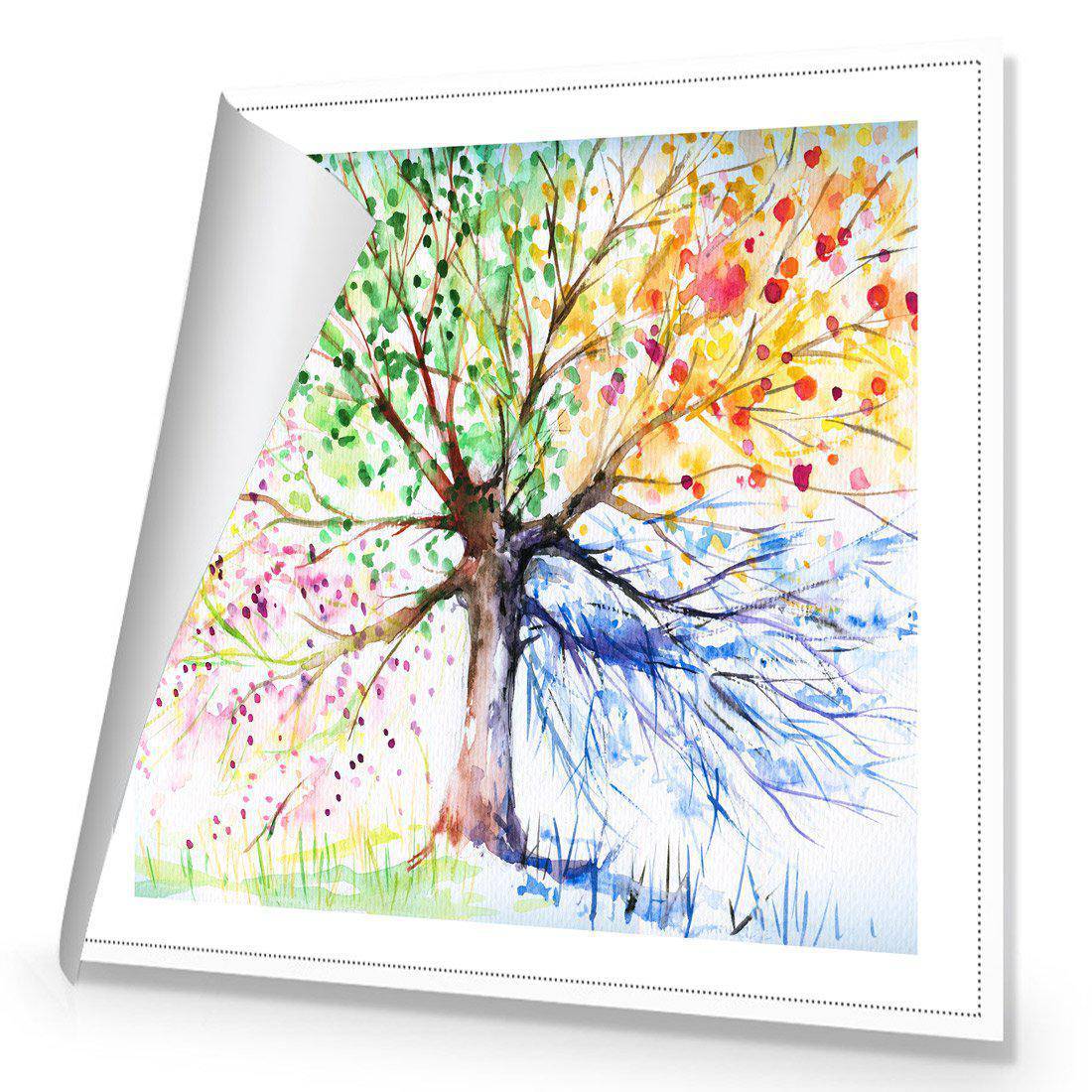 Rainbow Tree Canvas Art-Canvas-Wall Art Designs-30x30cm-Rolled Canvas-Wall Art Designs