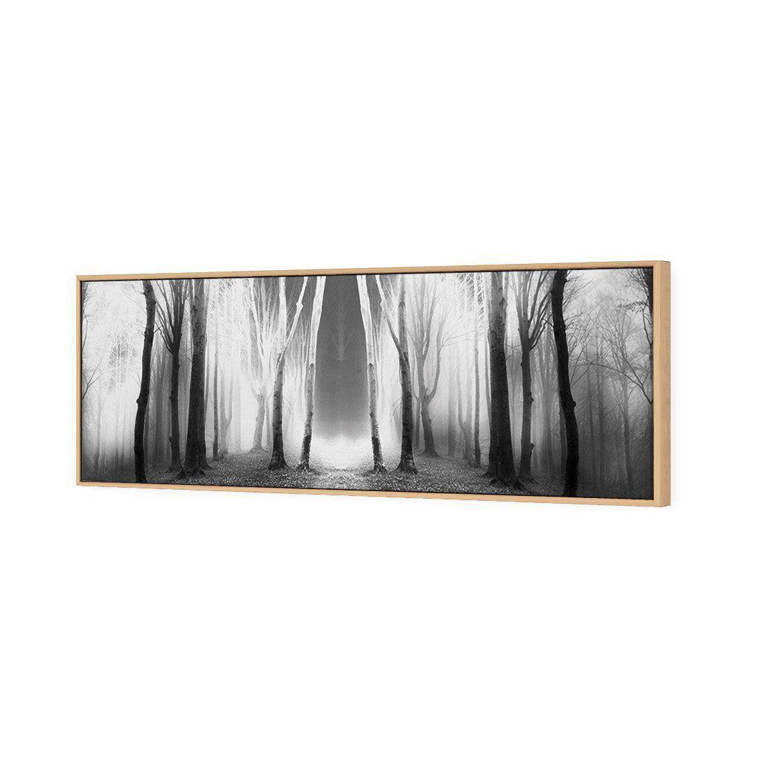 Luminous Forest, B&W Canvas Art-Canvas-Wall Art Designs-60x20cm-Canvas - Oak Frame-Wall Art Designs