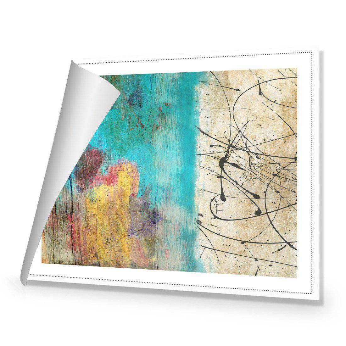 Painted Grunge Splatter Canvas Art-Canvas-Wall Art Designs-45x30cm-Rolled Canvas-Wall Art Designs