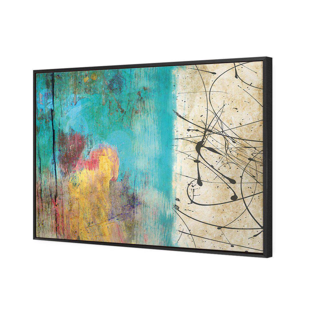 Painted Grunge Splatter Canvas Art-Canvas-Wall Art Designs-45x30cm-Canvas - Black Frame-Wall Art Designs