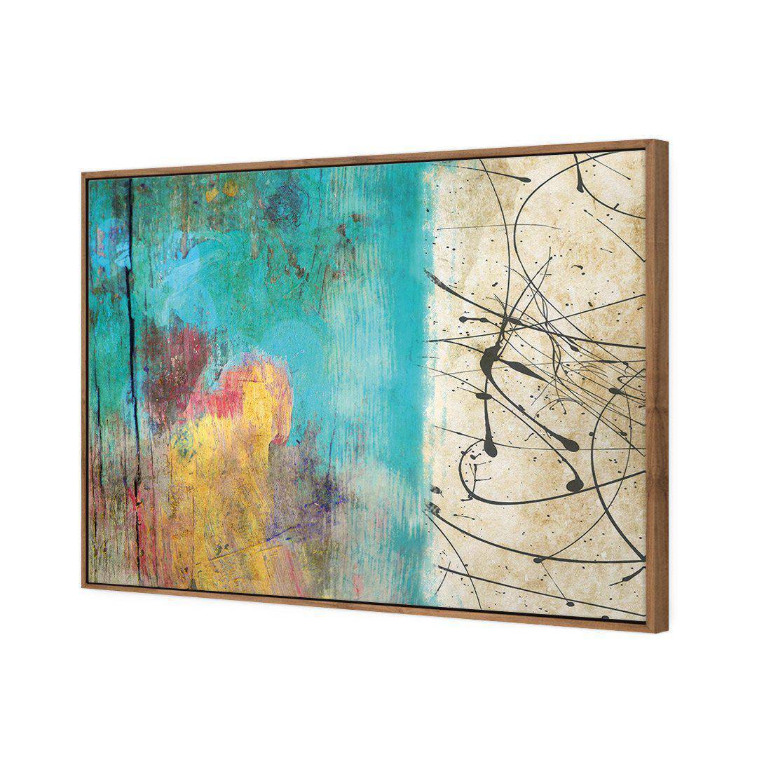 Painted Grunge Splatter Canvas Art-Canvas-Wall Art Designs-45x30cm-Canvas - Natural Frame-Wall Art Designs