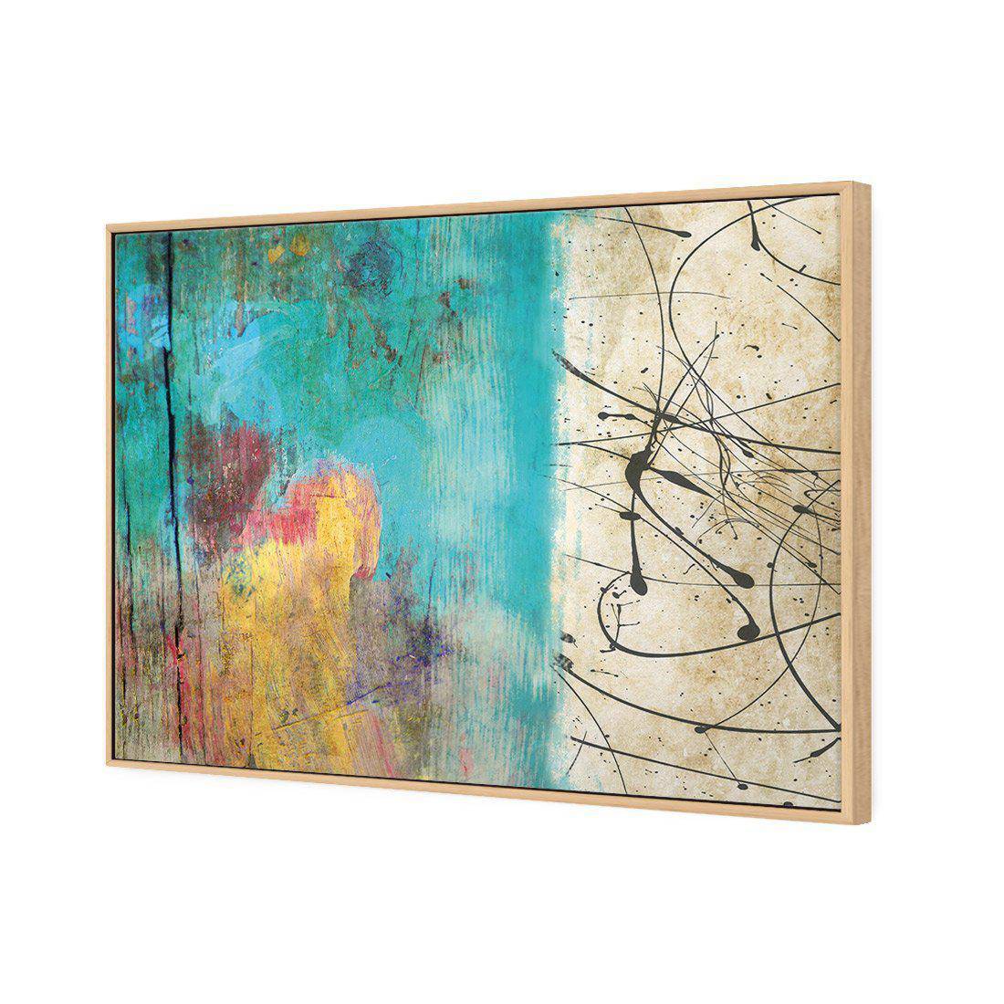 Painted Grunge Splatter Canvas Art-Canvas-Wall Art Designs-45x30cm-Canvas - Oak Frame-Wall Art Designs