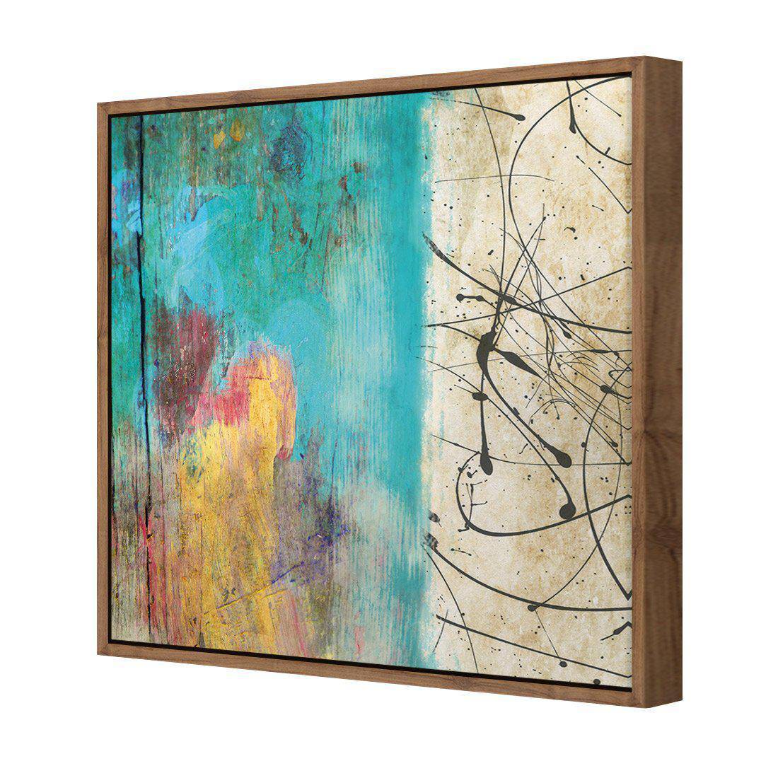 Painted Grunge Splatter Canvas Art-Canvas-Wall Art Designs-30x30cm-Canvas - Natural Frame-Wall Art Designs