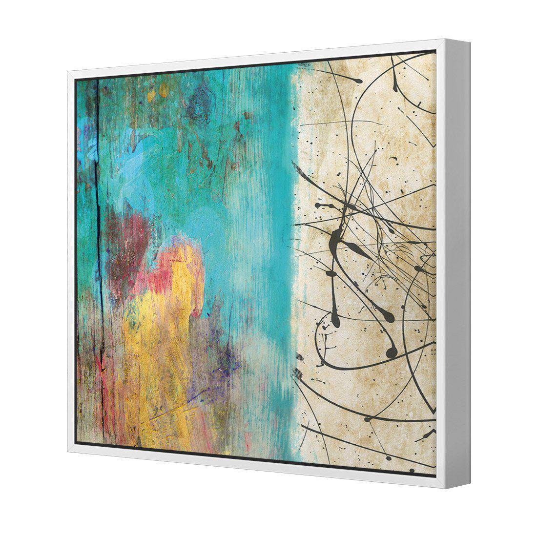 Painted Grunge Splatter Canvas Art-Canvas-Wall Art Designs-30x30cm-Canvas - White Frame-Wall Art Designs