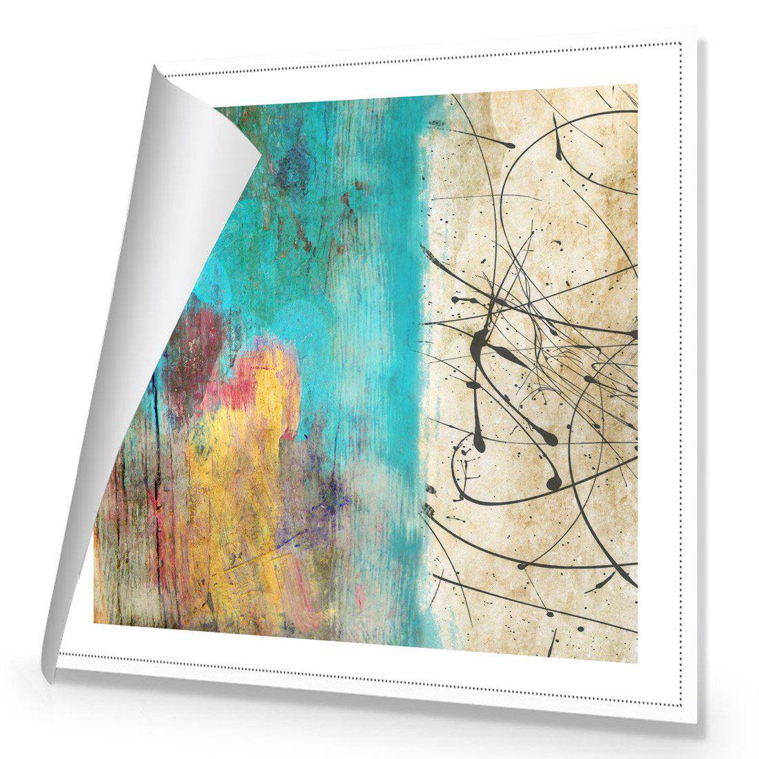 Painted Grunge Splatter Canvas Art-Canvas-Wall Art Designs-30x30cm-Rolled Canvas-Wall Art Designs
