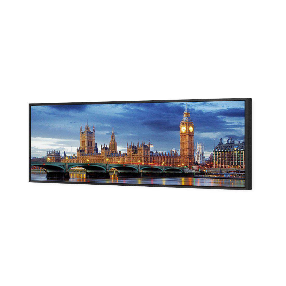 London River Reflections Canvas Art-Canvas-Wall Art Designs-60x20cm-Canvas - Black Frame-Wall Art Designs