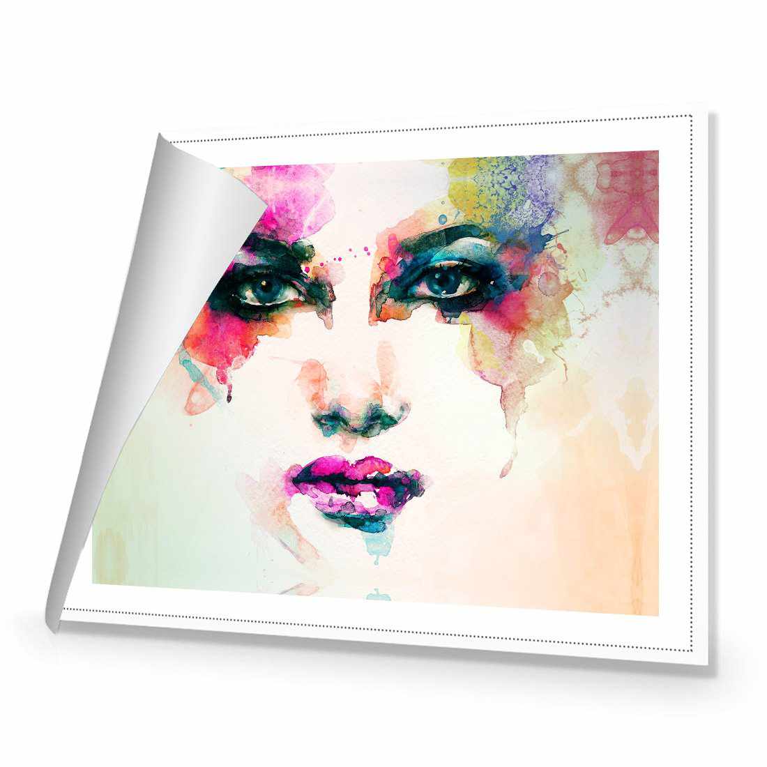 Techno Face Canvas Art-Canvas-Wall Art Designs-45x30cm-Rolled Canvas-Wall Art Designs