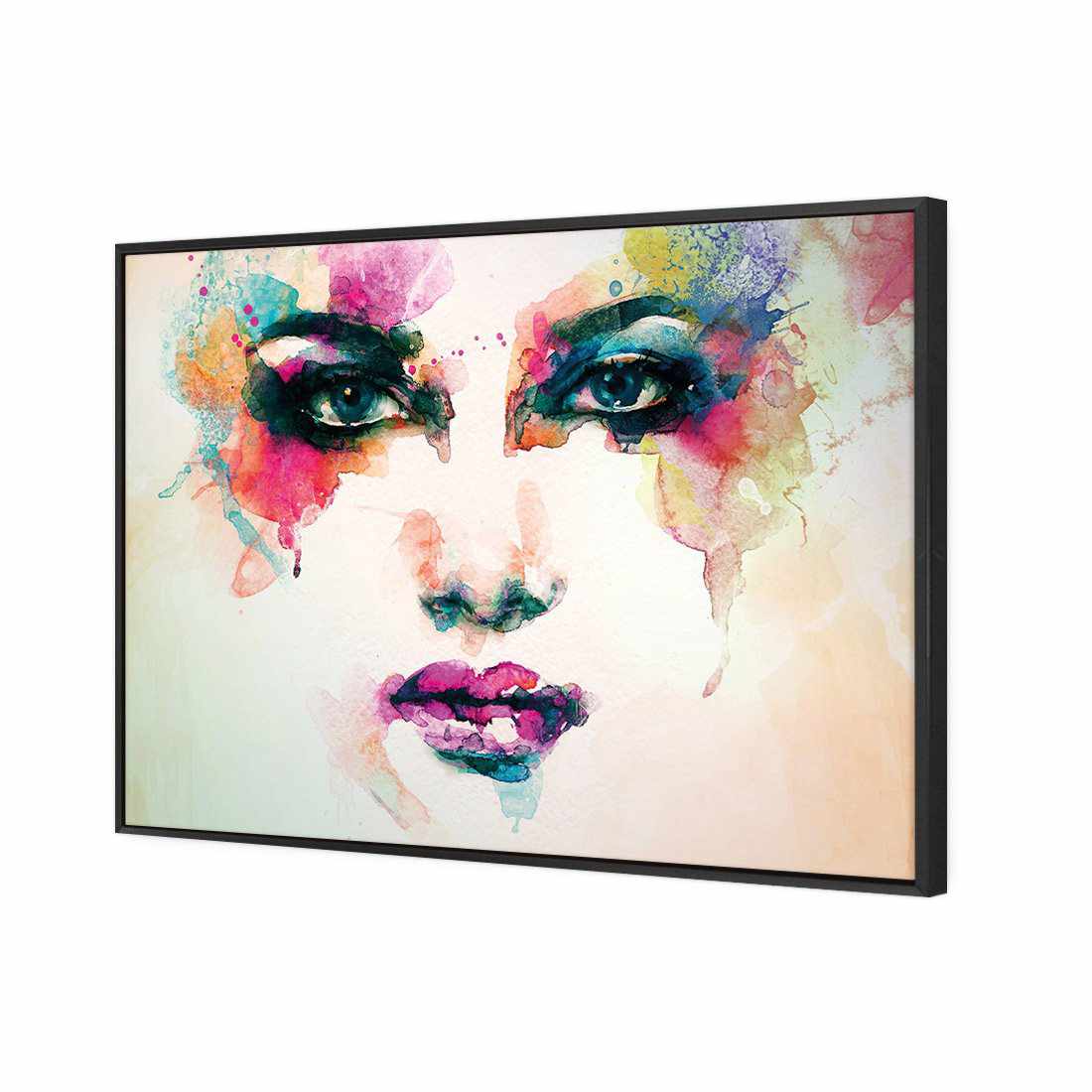Techno Face Canvas Art-Canvas-Wall Art Designs-45x30cm-Canvas - Black Frame-Wall Art Designs