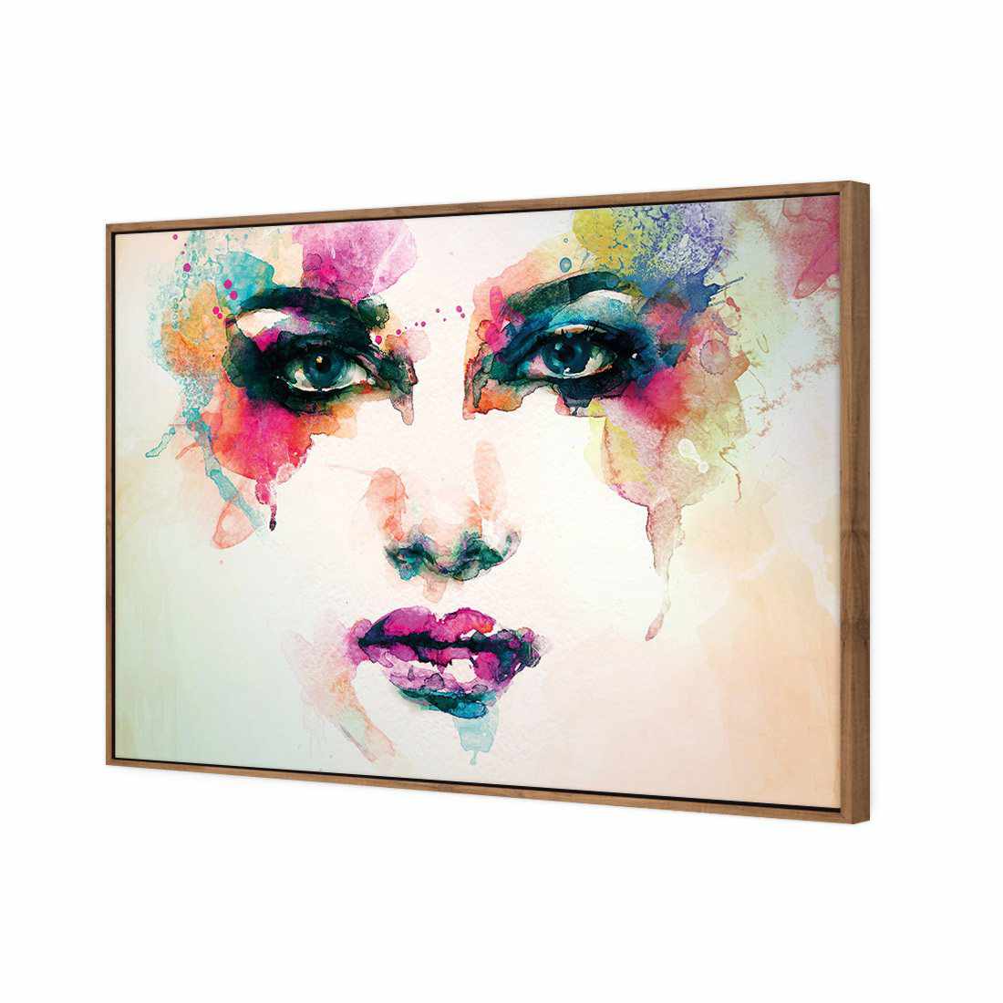 Techno Face Canvas Art-Canvas-Wall Art Designs-45x30cm-Canvas - Natural Frame-Wall Art Designs