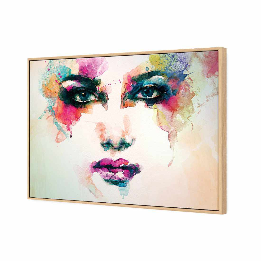 Techno Face Canvas Art-Canvas-Wall Art Designs-45x30cm-Canvas - Oak Frame-Wall Art Designs