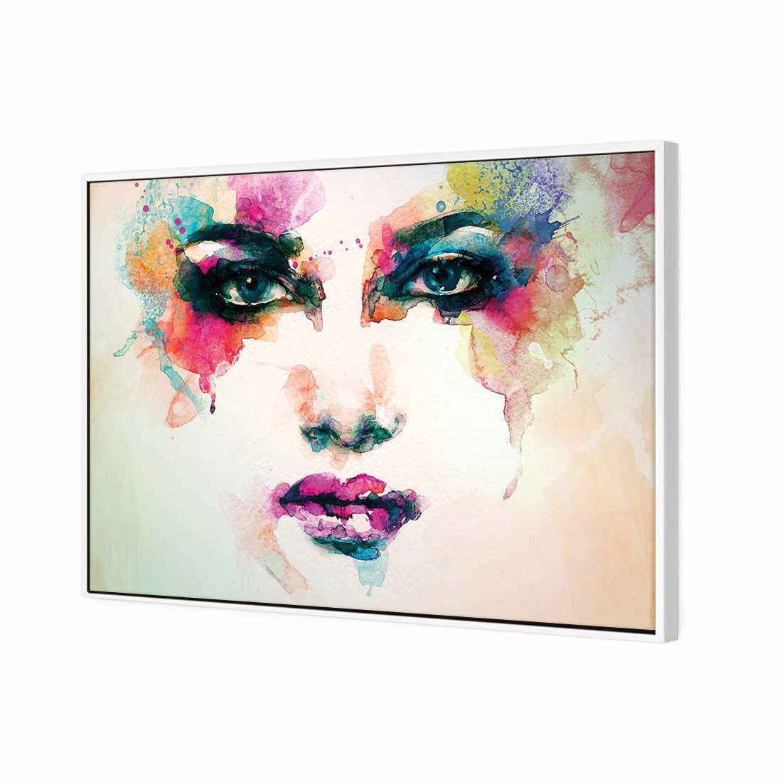 Techno Face Canvas Art-Canvas-Wall Art Designs-45x30cm-Canvas - White Frame-Wall Art Designs