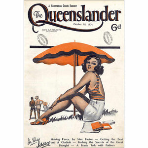 Queenslander Orange Umbrella Girl