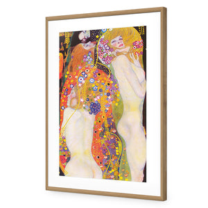 Water Serpents by Gustav Klimt | Standard Acrylic | Flat Frame With Border | Oak