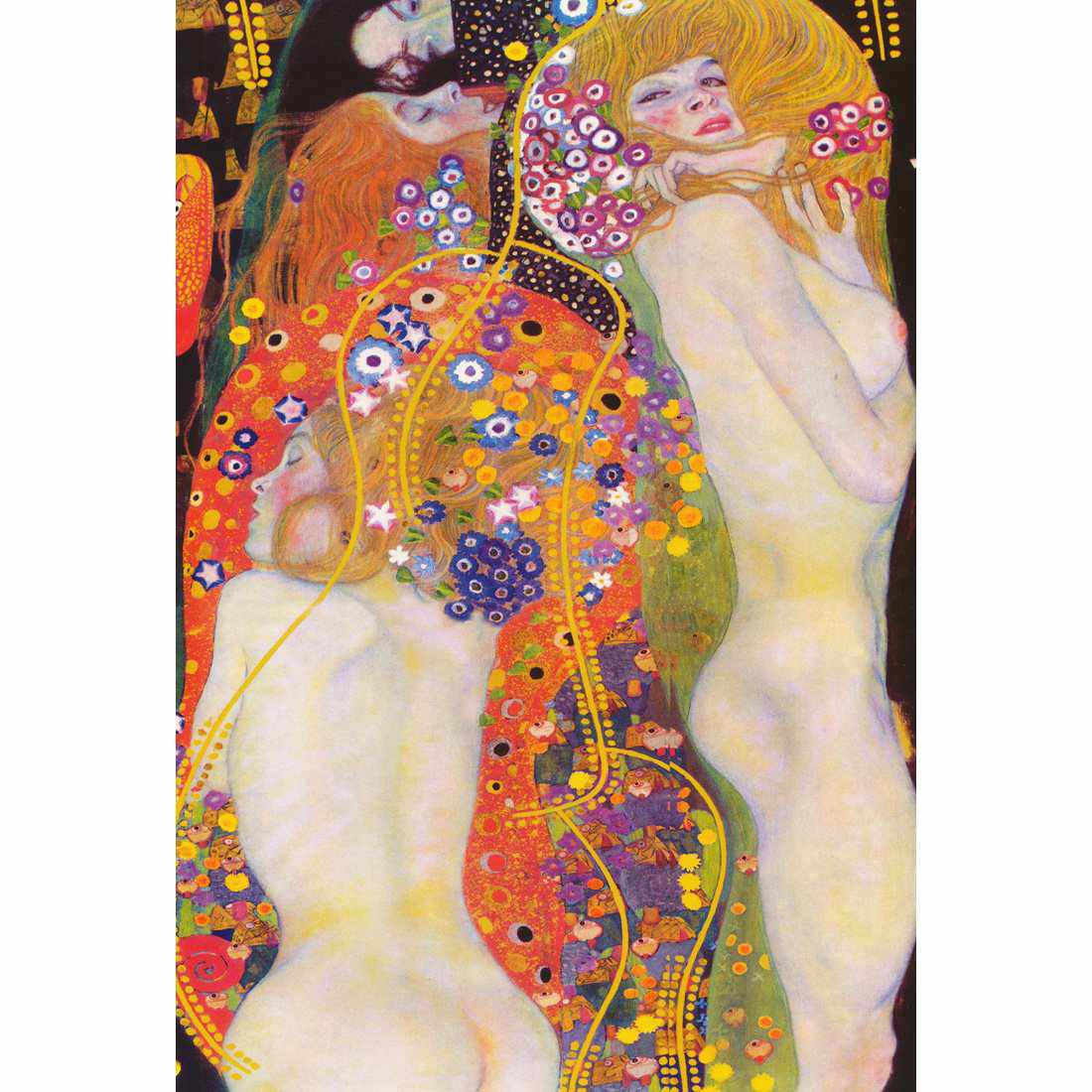 Water Serpents - Gustav Klimt Canvas Art-Canvas-Wall Art Designs-45x30cm-Canvas - No Frame-Wall Art Designs