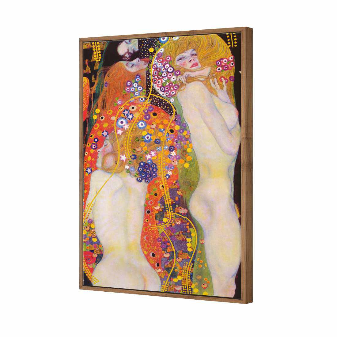 Water Serpents - Gustav Klimt Canvas Art-Canvas-Wall Art Designs-45x30cm-Canvas - Natural Frame-Wall Art Designs