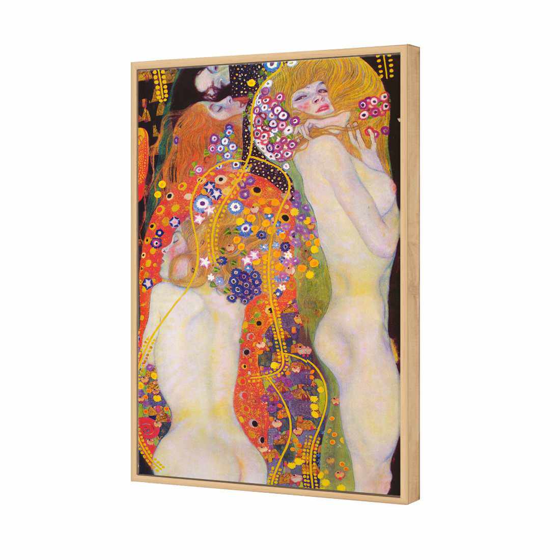 Water Serpents - Gustav Klimt Canvas Art-Canvas-Wall Art Designs-45x30cm-Canvas - Oak Frame-Wall Art Designs