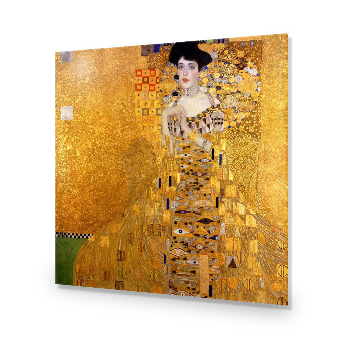 Portrait Of Adele Bloch-Bauer - Gustav Klimt, Square-Acrylic-Wall Art Design-Without Border-Acrylic - No Frame-37x37cm-Wall Art Designs