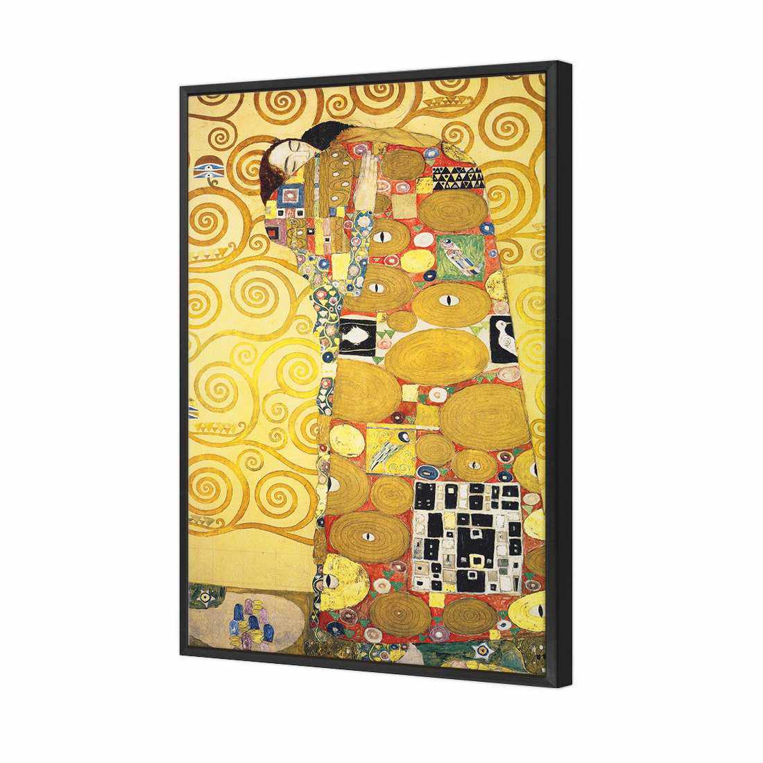 Fulfillment - Gustav Klimt Canvas Art-Canvas-Wall Art Designs-45x30cm-Canvas - Black Frame-Wall Art Designs