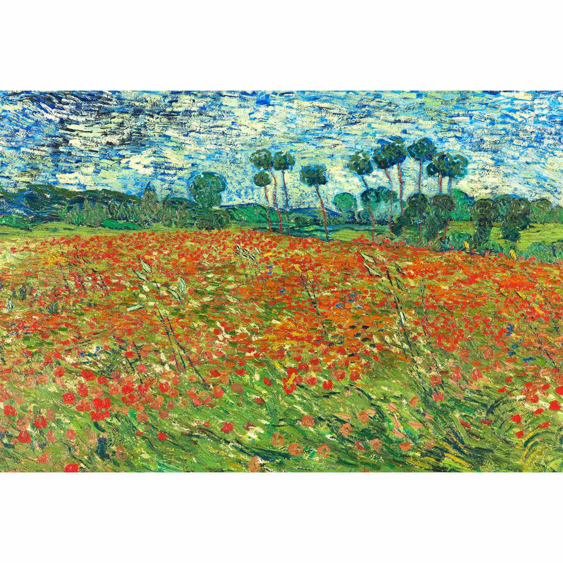 Poppy Field by Van Gogh Canvas Art-Canvas-Wall Art Designs-45x30cm-Canvas - No Frame-Wall Art Designs