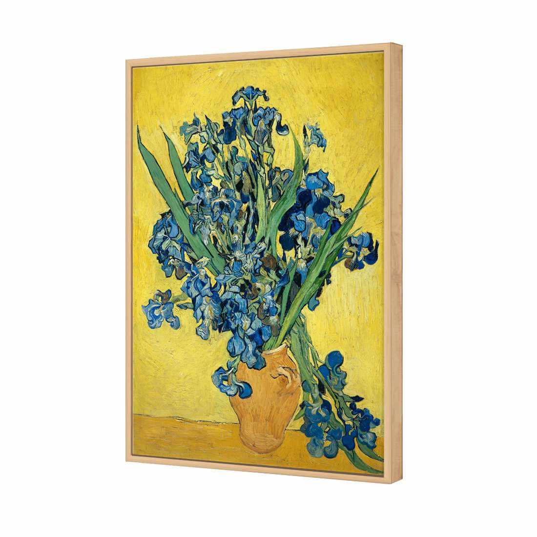 Vase Of Irises - Van Gogh Canvas Art-Canvas-Wall Art Designs-45x30cm-Canvas - Oak Frame-Wall Art Designs