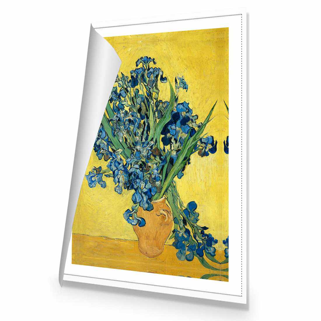 Vase Of Irises - Van Gogh Canvas Art-Canvas-Wall Art Designs-45x30cm-Rolled Canvas-Wall Art Designs