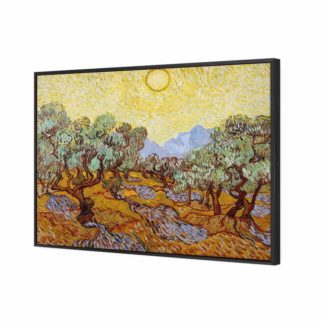Olive Trees - Van Gogh Canvas Art-Canvas-Wall Art Designs-45x30cm-Canvas - Black Frame-Wall Art Designs