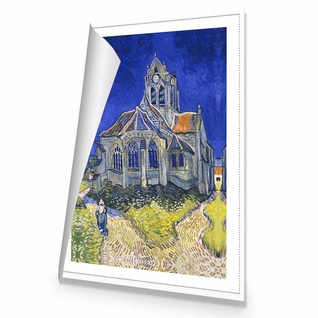 The Church At Auvers - Van Gogh Canvas Art-Canvas-Wall Art Designs-45x30cm-Rolled Canvas-Wall Art Designs