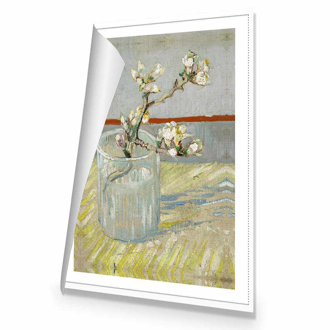 Sprig Of Flowering Almond In A Vase - Van Gogh Canvas Art-Canvas-Wall Art Designs-45x30cm-Rolled Canvas-Wall Art Designs