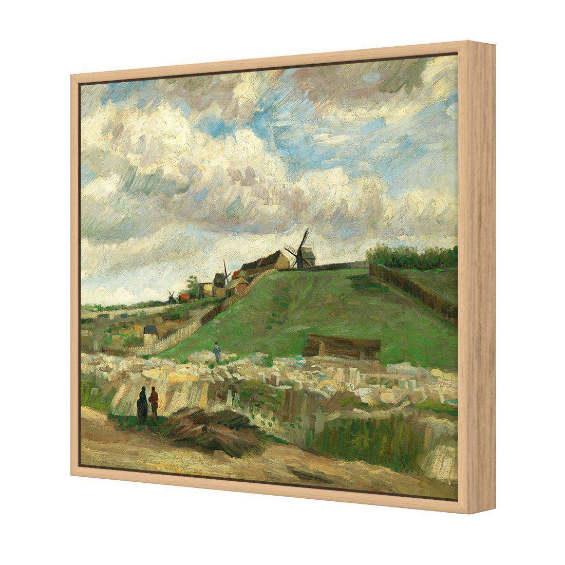 The Hill Of Montmartre - Van Gogh Canvas Art-Canvas-Wall Art Designs-30x30cm-Canvas - Oak Frame-Wall Art Designs
