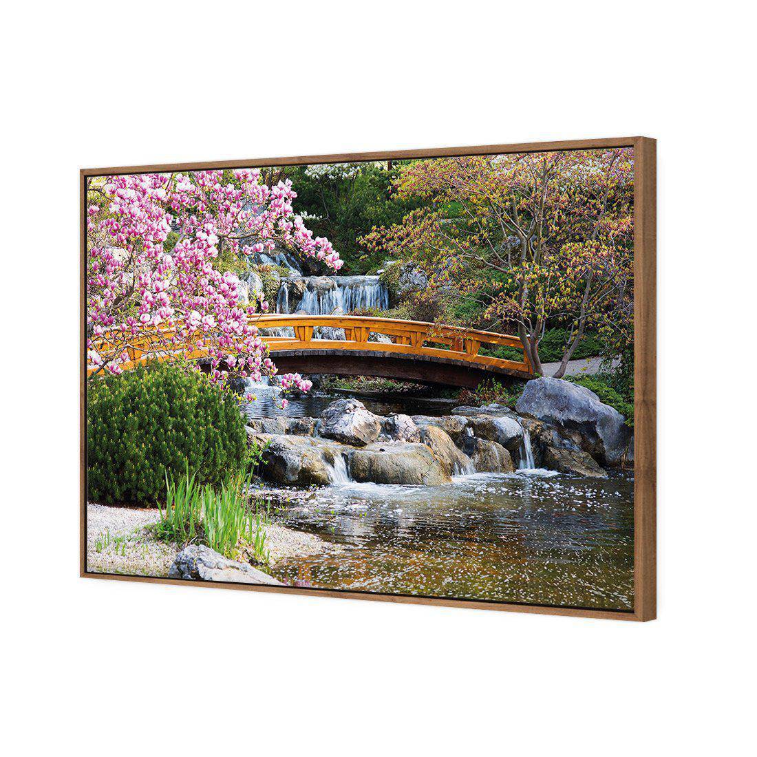 Magnolia Garden Bridge Canvas Art-Canvas-Wall Art Designs-45x30cm-Canvas - Natural Frame-Wall Art Designs