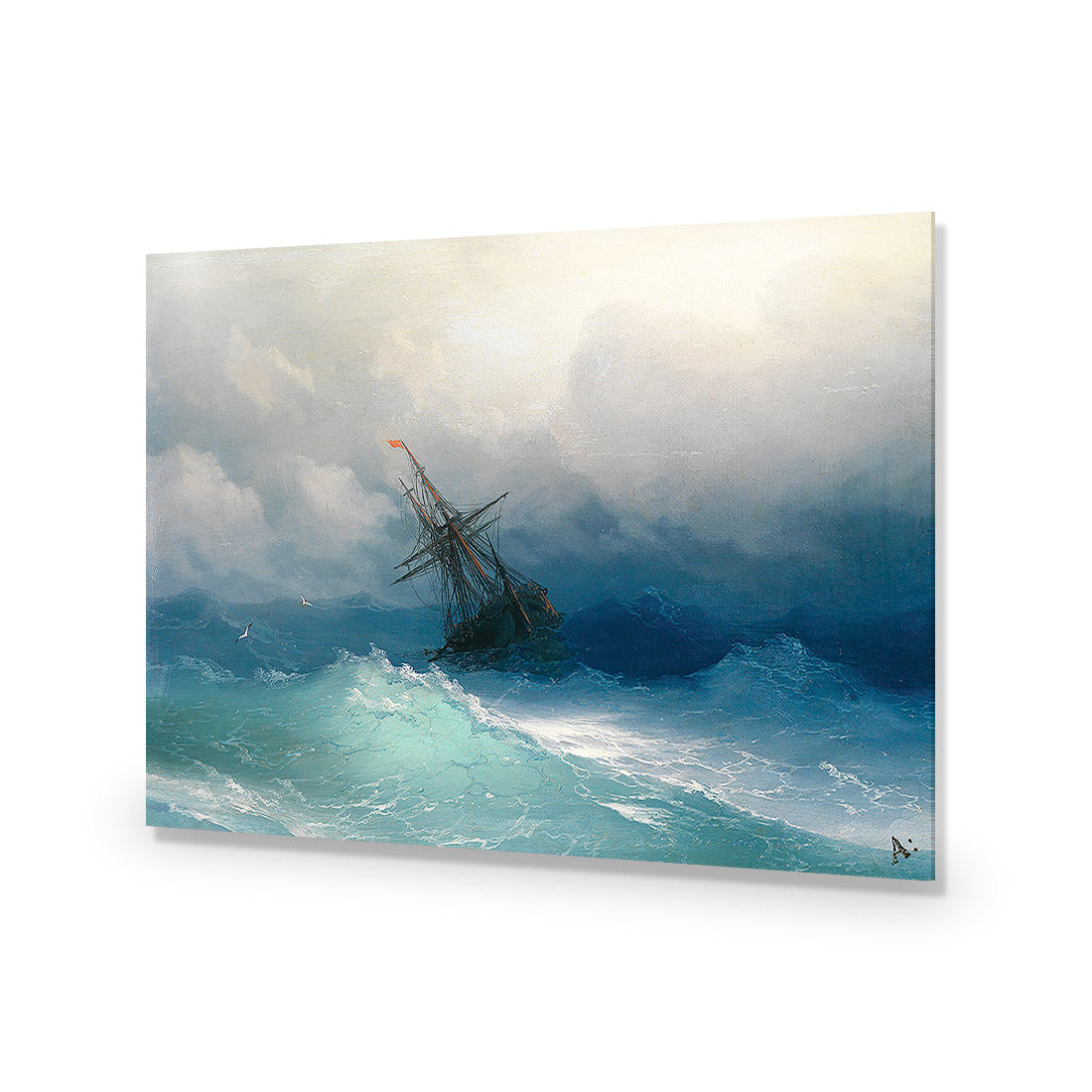 Caught In A Storm - Ivan Aivazovsky Acrylic Glass Art-Acrylic-Wall Art Design-Without Border-Acrylic - No Frame-45x30cm-Wall Art Designs