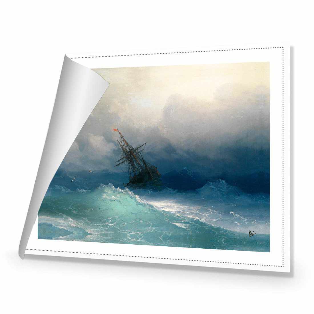 Caught In A Storm - Ivan Aivazovsky Canvas Art-Canvas-Wall Art Designs-45x30cm-Rolled Canvas-Wall Art Designs