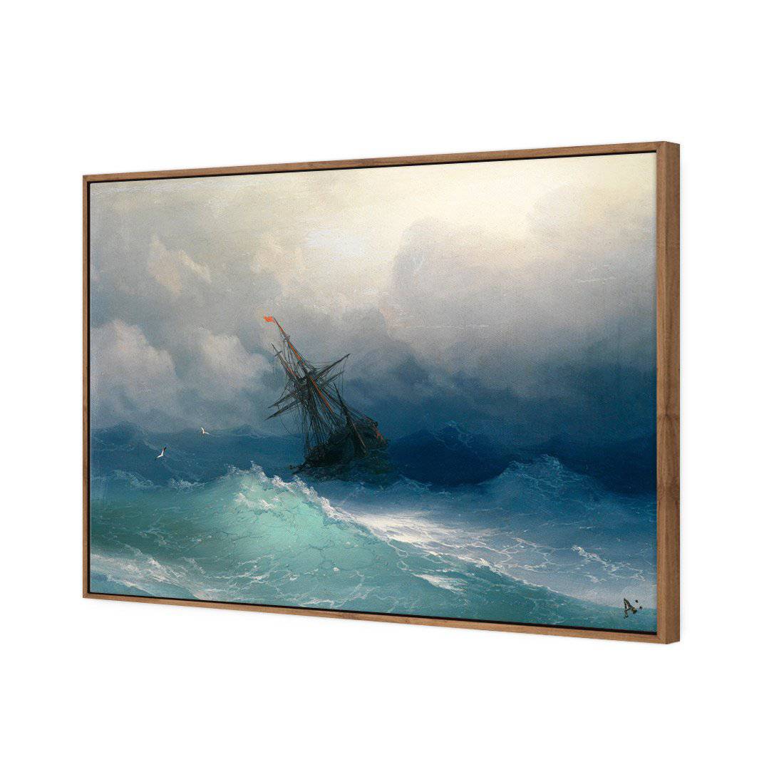 Caught In A Storm - Ivan Aivazovsky Canvas Art-Canvas-Wall Art Designs-45x30cm-Canvas - Natural Frame-Wall Art Designs