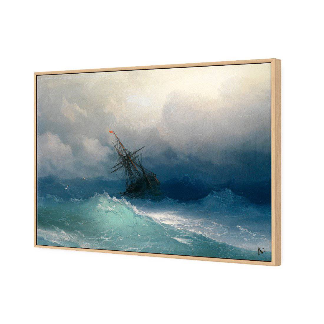 Caught In A Storm - Ivan Aivazovsky Canvas Art-Canvas-Wall Art Designs-45x30cm-Canvas - Oak Frame-Wall Art Designs