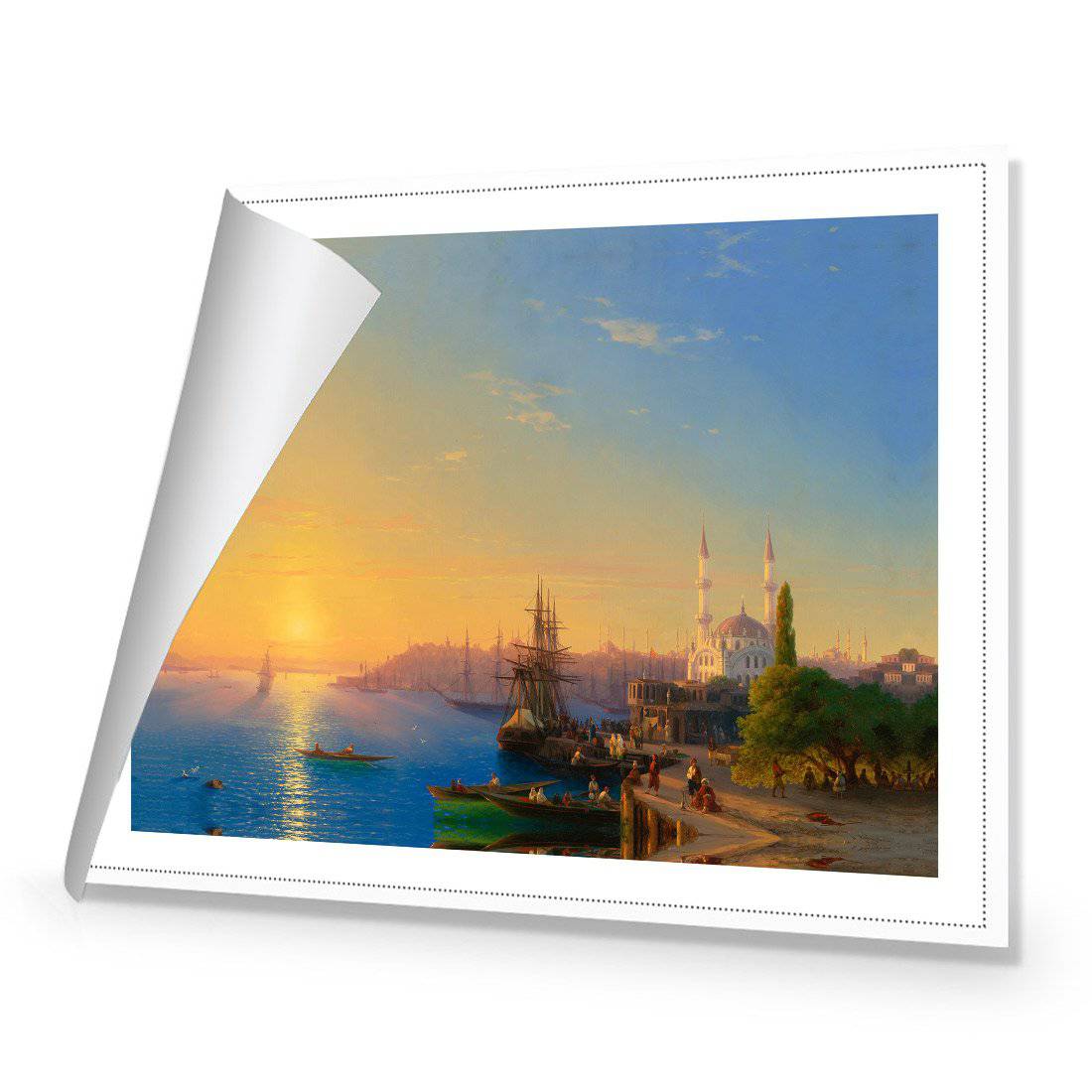 Sunset Over Constantinople by Ivan Aivazovsky Canvas Art-Canvas-Wall Art Designs-45x30cm-Rolled Canvas-Wall Art Designs