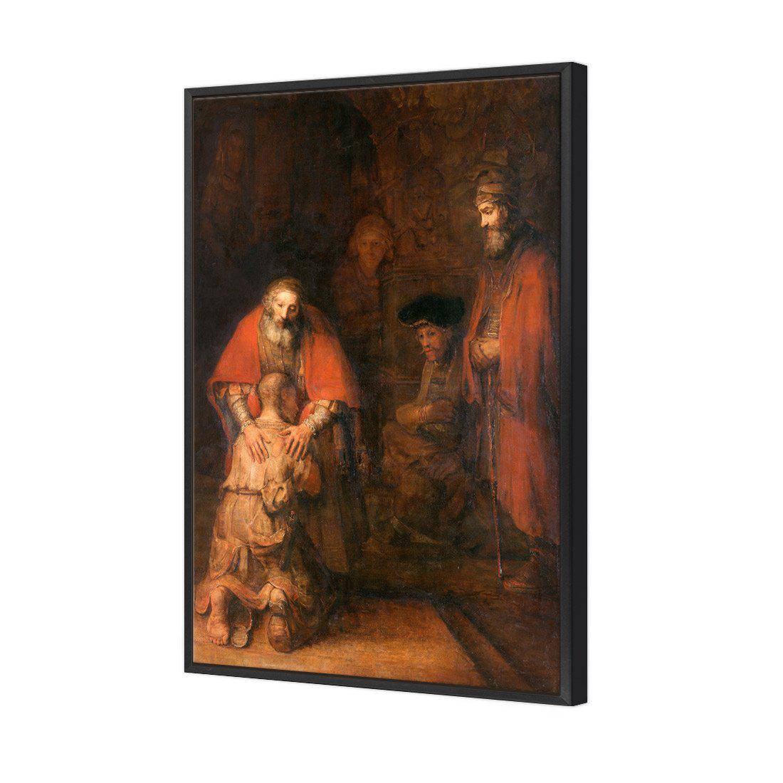 Return Of The Prodigal Son - Rembrandt Canvas Art-Canvas-Wall Art Designs-45x30cm-Canvas - Black Frame-Wall Art Designs