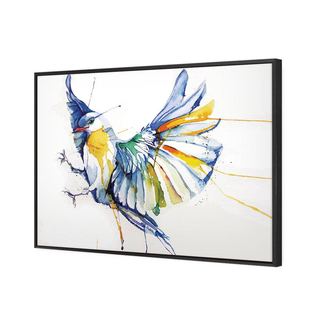 Watercolour Bird Canvas Art-Canvas-Wall Art Designs-45x30cm-Canvas - Black Frame-Wall Art Designs