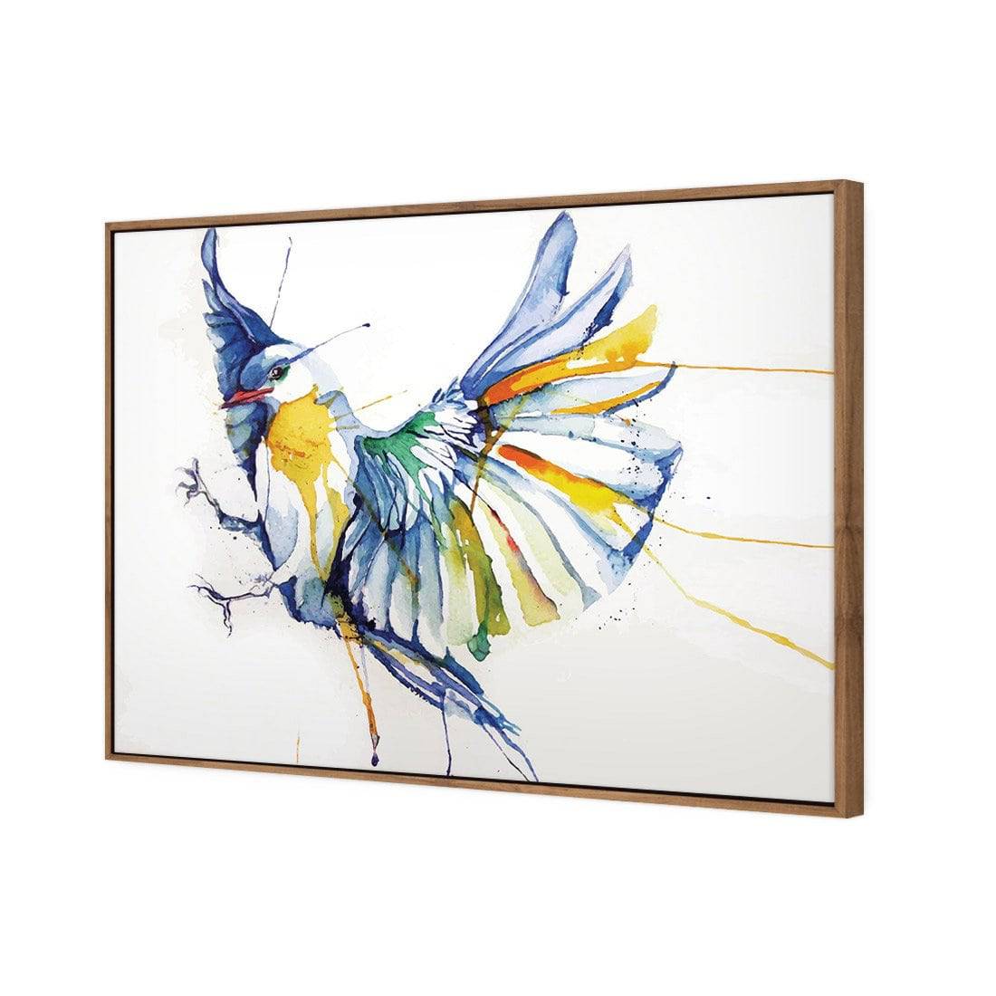 Watercolour Bird | Standard Canvas | Floating Frame | Natural