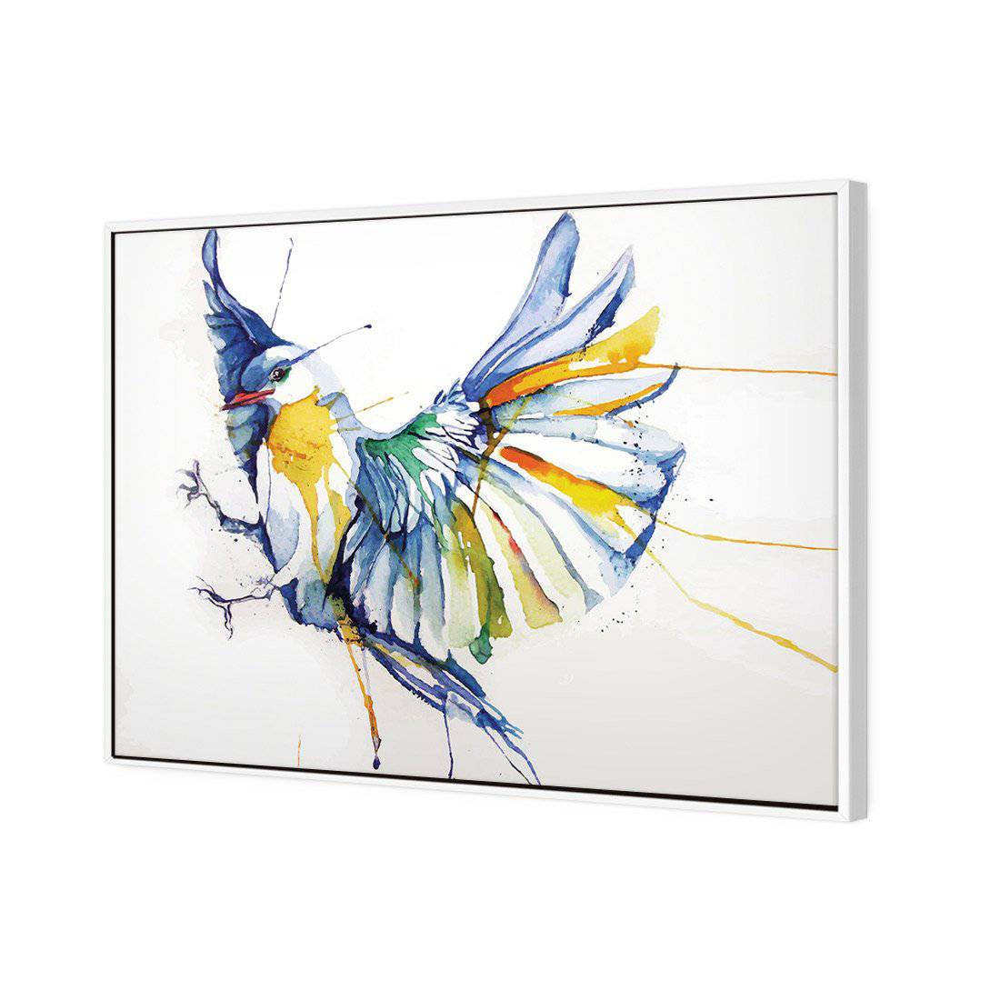 Watercolour Bird Canvas Art-Canvas-Wall Art Designs-45x30cm-Canvas - White Frame-Wall Art Designs