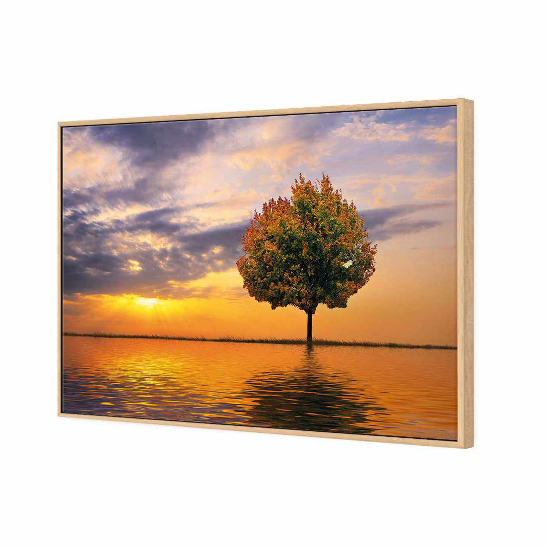 Autumn Reflection Canvas Art-Canvas-Wall Art Designs-45x30cm-Canvas - Oak Frame-Wall Art Designs