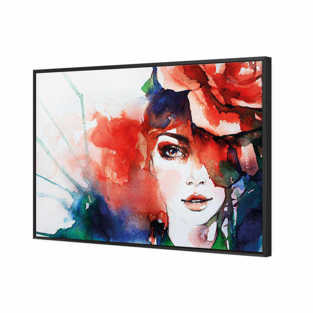 Mystic Rose Woman Canvas Art-Canvas-Wall Art Designs-45x30cm-Canvas - Black Frame-Wall Art Designs