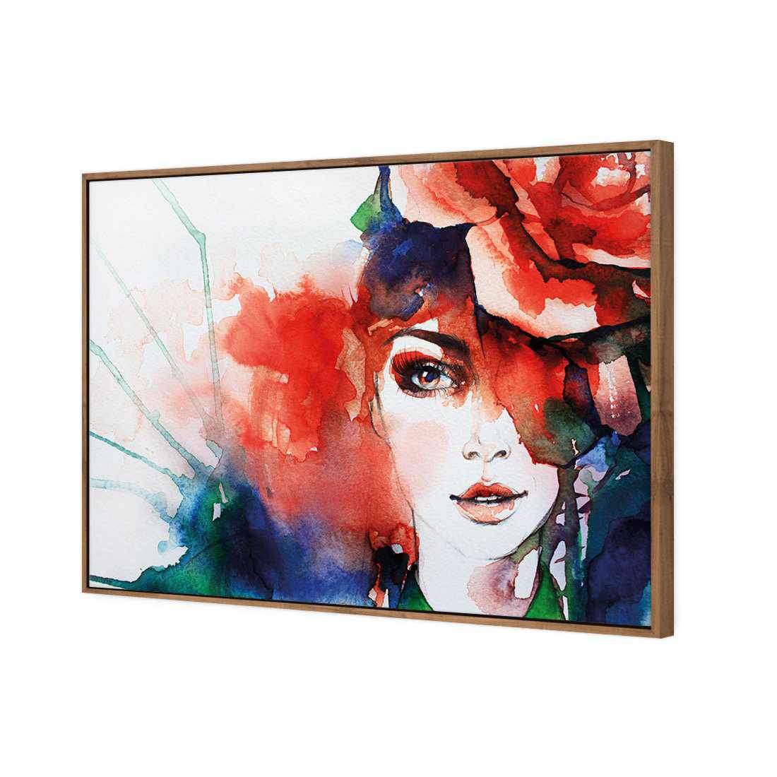 Mystic Rose Woman Canvas Art-Canvas-Wall Art Designs-45x30cm-Canvas - Natural Frame-Wall Art Designs
