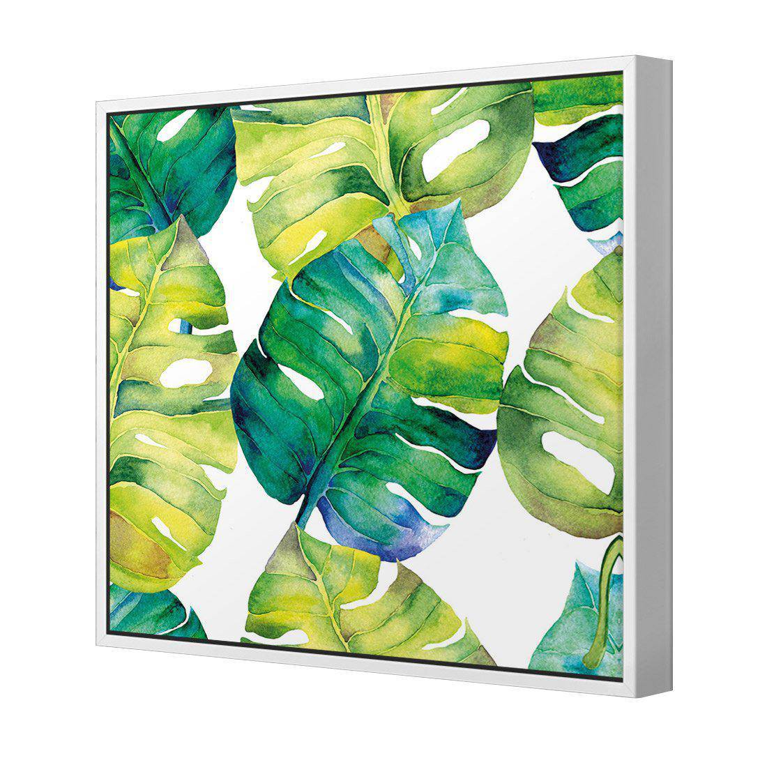Verdant Leaves Canvas Art-Canvas-Wall Art Designs-30x30cm-Canvas - White Frame-Wall Art Designs
